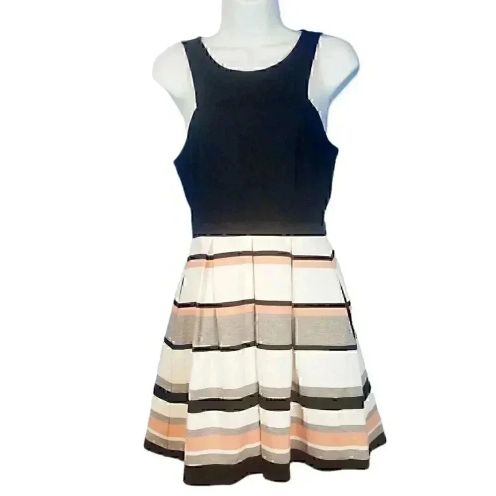SPEECHLESS Womans DRESS Back Zip Fitted KNEE Length Lightweight STRETCH size 7 - Picture 3 of 5